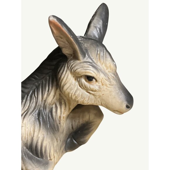 Homco Donkey Figurine  Hand-Painted Gray & White Ceramic Vintage Collectible - Picture 7 of 10